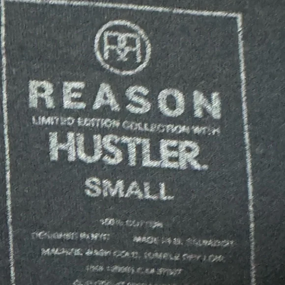 Retro Limited High End Reason HUSTLER Cover Black Graphic T-Shirt Men’s S - Picture 4 of 5